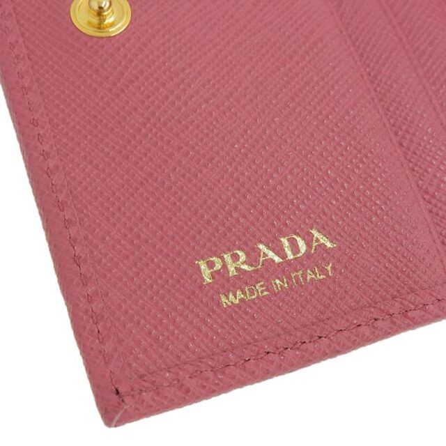 PRADA プラダ サフィアーノ 二つ折り コンパクト ウォレット ピンク gy