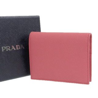 PRADA プラダ サフィアーノ 二つ折り コンパクト ウォレット ピンク gy