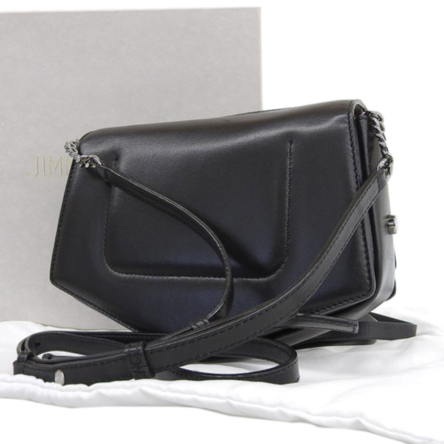 【中古】 JIMMY CHOO ジミーチュウ ARROW ショルダーバッグ ブラック gy