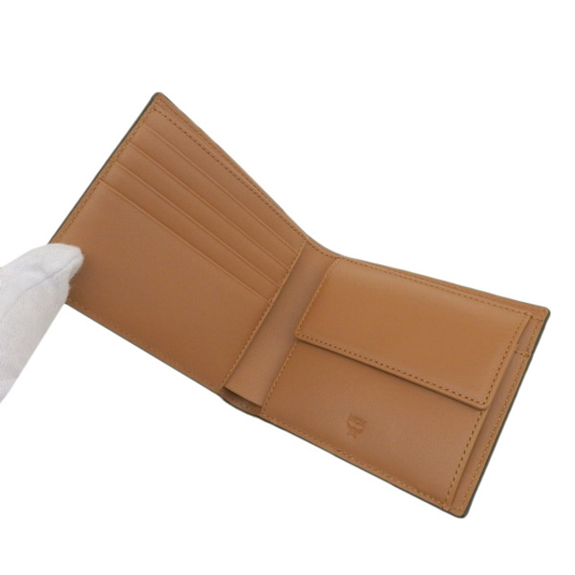 MCM - 【中古】 MCM エムシーエム ヴィセトス 二つ折り 財布 茶