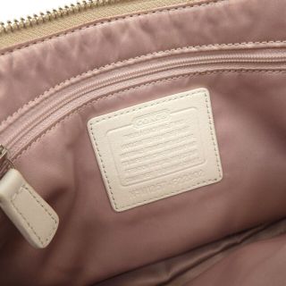 【中古】 COACH コーチ シグネチャー キャンバス 2WAY ショルダーバッグ アイボリー gy