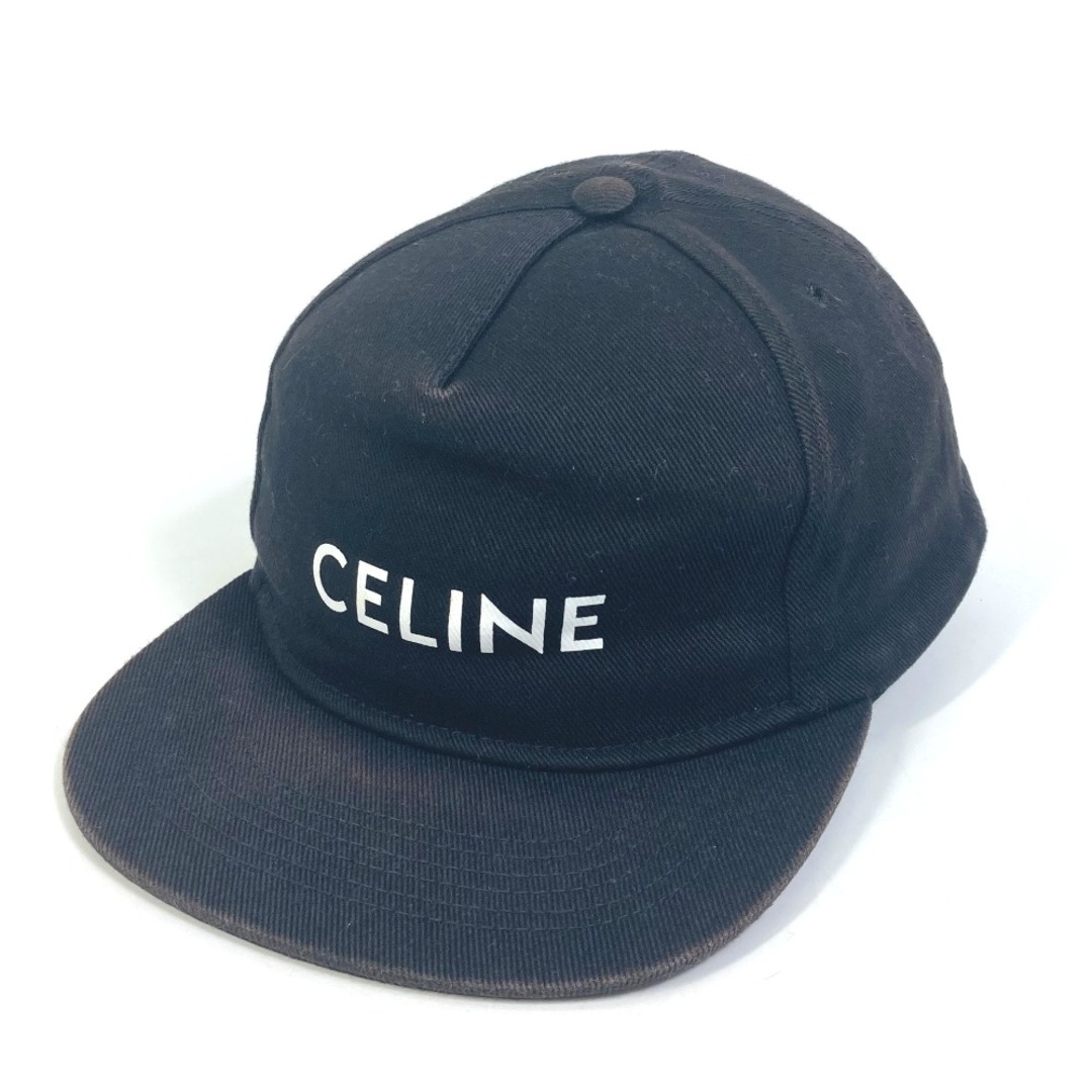 セリーヌ CELINE ハット 帽子 ロゴ ベースボールキャップ キャップ コットン ブラック