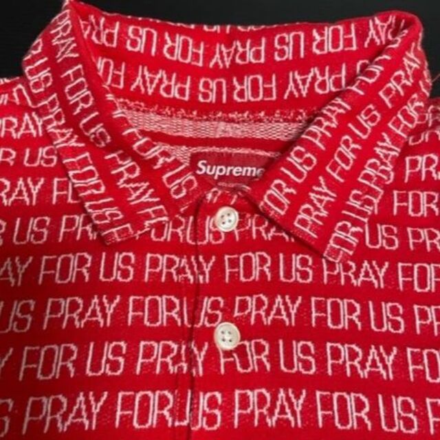 Supreme pray for us ポロシャツ
