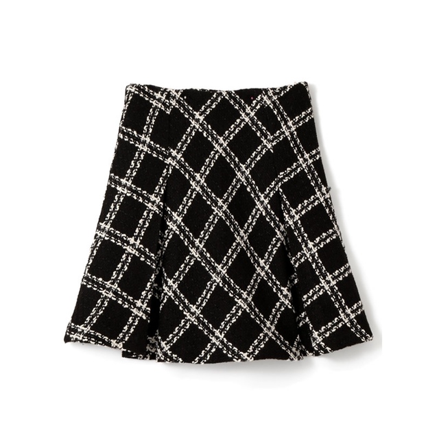 GRL(グレイル)のダイヤ柄ツイードフレアミニスカート レディースのスカート(ミニスカート)の商品写真