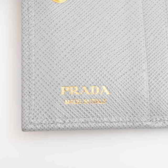 PRADA プラダ サフィアーノ 二つ折り コンパクト財布 グレー SAFFIANO by