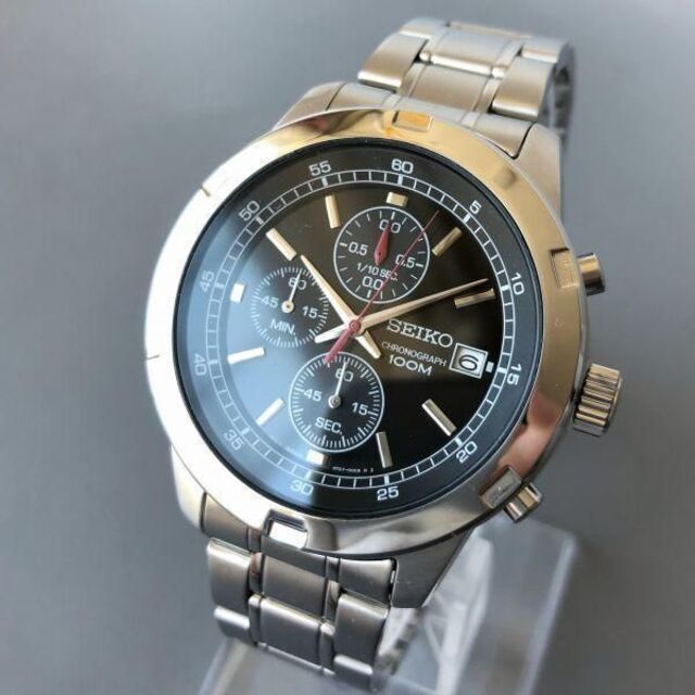 SEIKO(セイコー)の【新品】セイコー SEIKO クロノグラフ メンズ腕時計 クォーツ 100M防水 メンズの時計(腕時計(アナログ))の商品写真