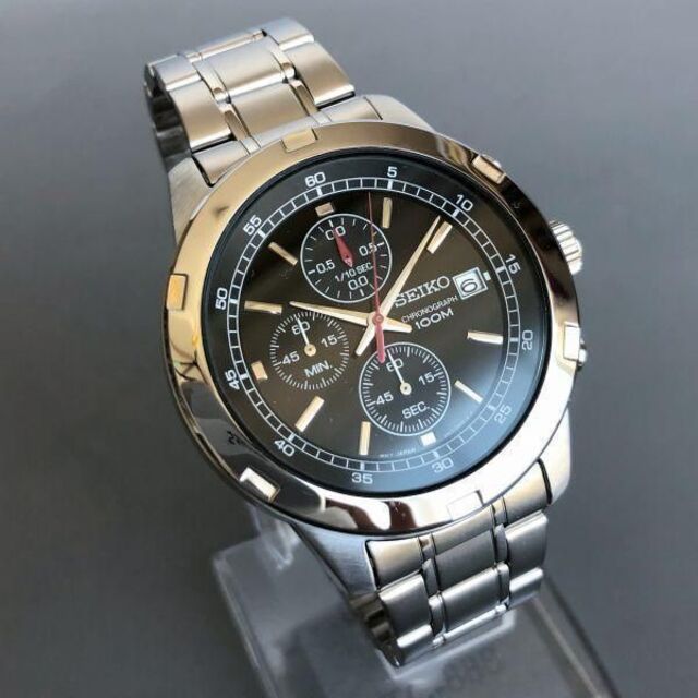 SEIKO(セイコー)の【新品】セイコー SEIKO クロノグラフ メンズ腕時計 クォーツ 100M防水 メンズの時計(腕時計(アナログ))の商品写真