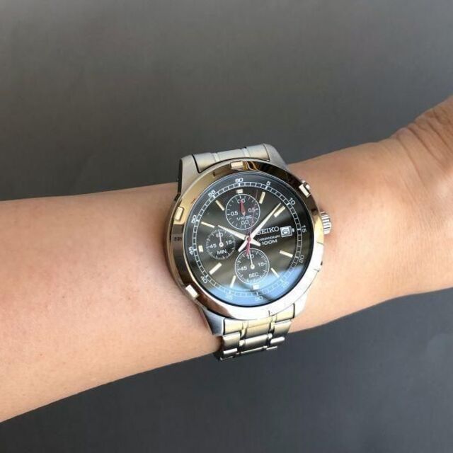 SEIKO(セイコー)の【新品】セイコー SEIKO クロノグラフ メンズ腕時計 クォーツ 100M防水 メンズの時計(腕時計(アナログ))の商品写真