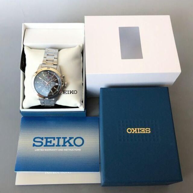 SEIKO(セイコー)の【新品】セイコー SEIKO クロノグラフ メンズ腕時計 クォーツ 100M防水 メンズの時計(腕時計(アナログ))の商品写真