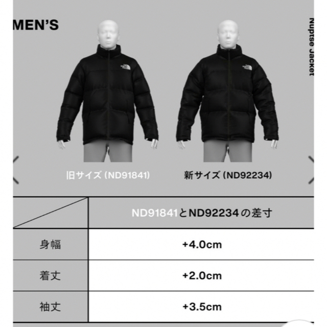 THE NORTH FACE(ザノースフェイス)のノースフェイス ヌプシ ジャケット ND92234 ブラック 黒 XL 新品 メンズのジャケット/アウター(ダウンジャケット)の商品写真