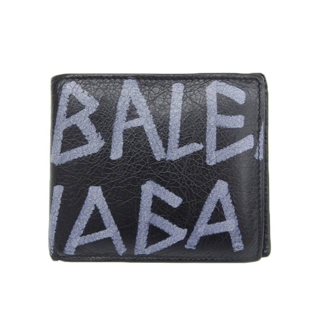 Balenciaga バレンシアガ 二つ折り札入 グラフィティー ブラック gy
