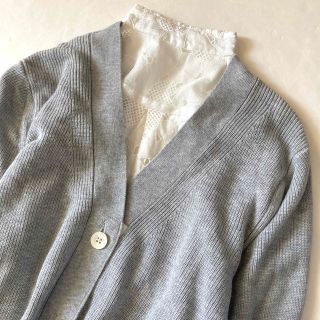 sacai - 極美品♪サカイ バックレースカーディガン 異素材 切替ニット ...