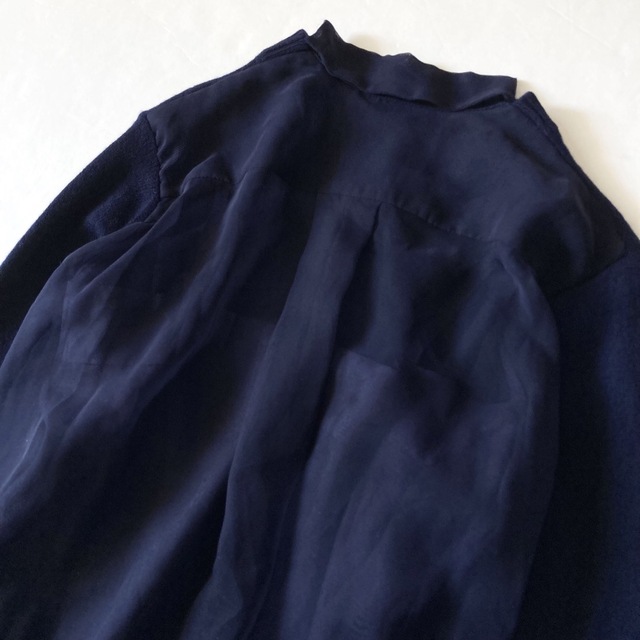 極美品♪サカイ 異素材 ドッキング 切替ニット バックシフォン レース