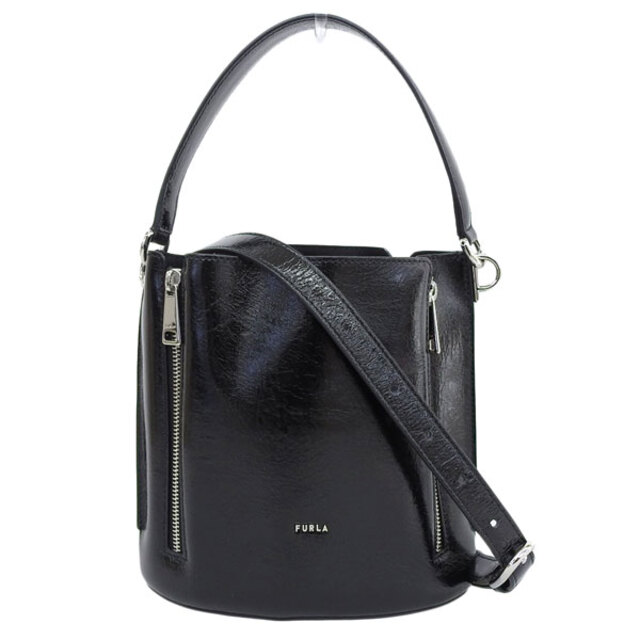 FURLA フルラ 2WAY バケツバッグ ショルダーバッグ ブラック gy