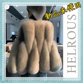 ザラ(ZARA)のHELROUS ファージレ　ファーベスト　ベージュ　フェイクファー(毛皮/ファーコート)