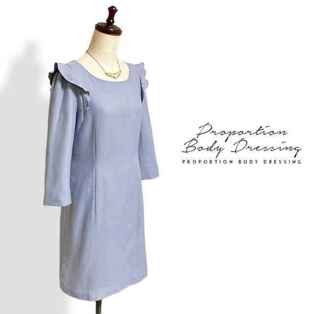 PROPORTION BODY DRESSING(プロポーションボディドレッシング)のPROPORTION BODY DRESSING☆フリルデザインワンピース レディースのワンピース(ひざ丈ワンピース)の商品写真