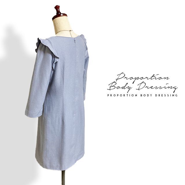 PROPORTION BODY DRESSING(プロポーションボディドレッシング)のPROPORTION BODY DRESSING☆フリルデザインワンピース レディースのワンピース(ひざ丈ワンピース)の商品写真