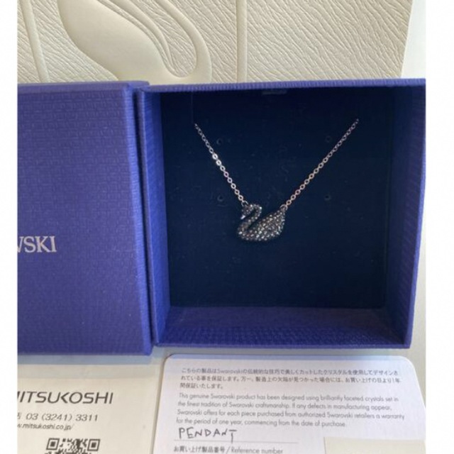 SWAROVSKI ブラックスワンネックレス☆遠鉄百貨店で購入☆新品・未使用