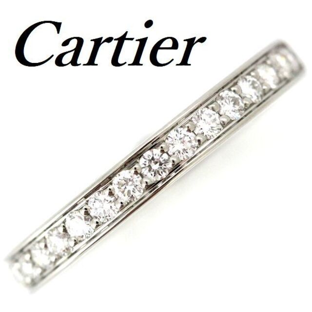 2022新商品 Cartier - カルティエ ハーフエタニティー ダイヤモンド リング Pt950 ♯49 リング(指輪)