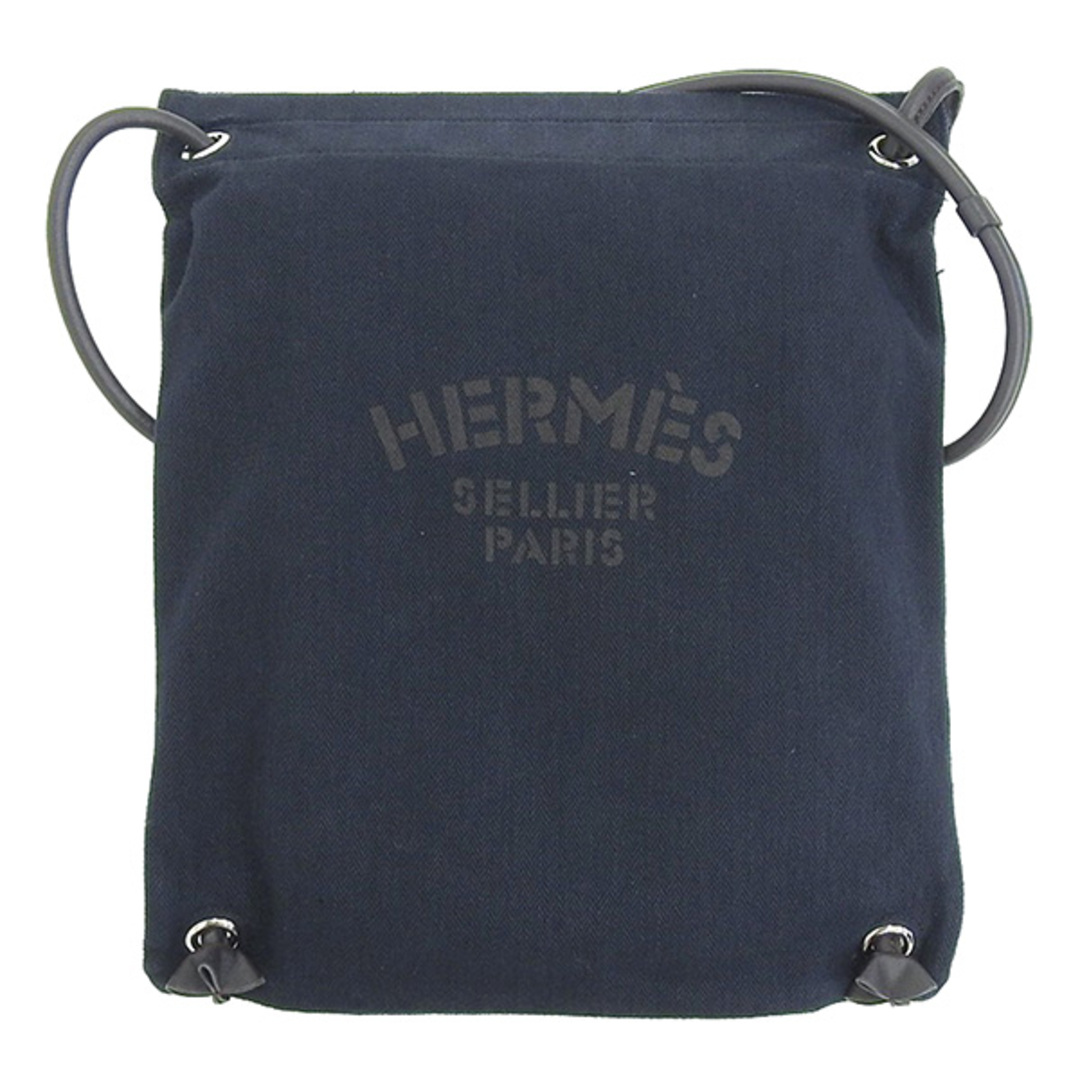 Hermes - 【中古】 HERMES エルメス トワルシェブロン アリーヌPM 2WAY ショルダーバッグ ブラック gy