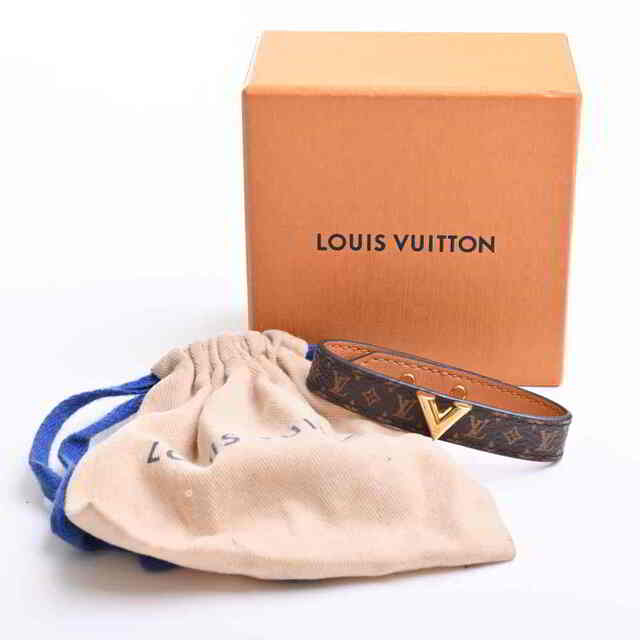 LOUIS VUITTON ルイヴィトン モノグラム ブラスレ エセンシャルV ブレスレット ブラウン PVC by