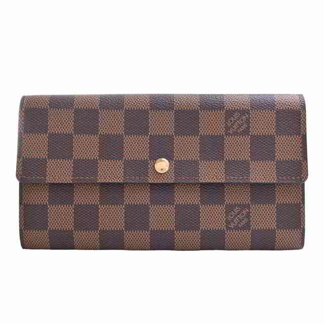LOUIS VUITTON ルイヴィトン ダミエ ポルトフォイユ サラ フラップ 長