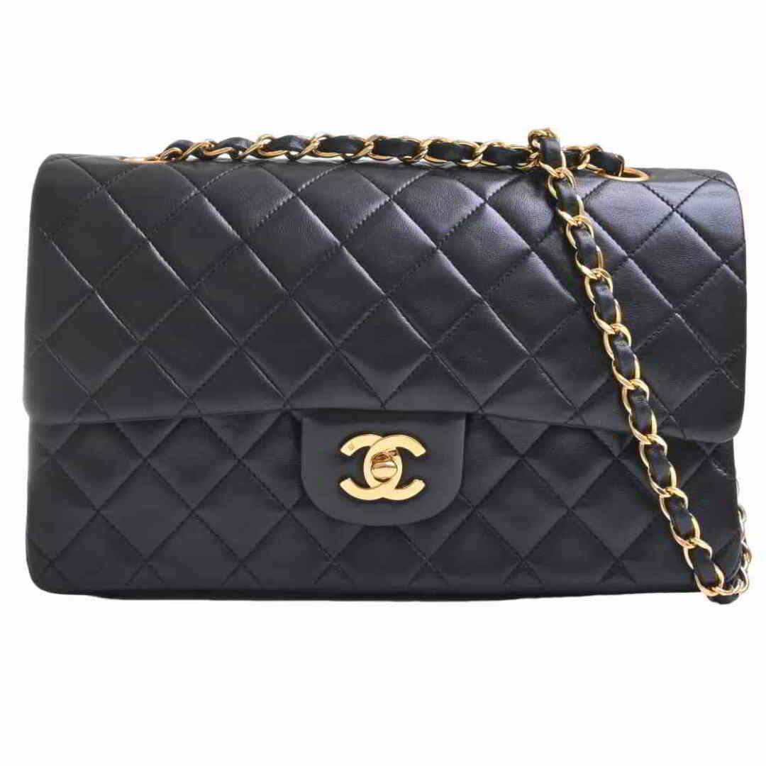 CHANEL シャネル ラムスキン マトラッセ ココマーク Wフラップ W