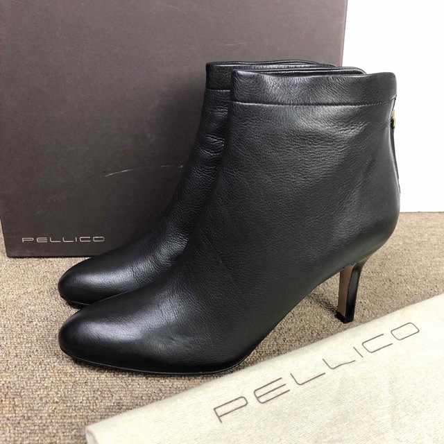 ペリーコ PELLICO ブーツ ショートブーツ 靴 黒 バックジップ