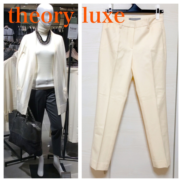 Theory luxe セオリーリュクス ホワイトパンツ クロップドパンツ 32-