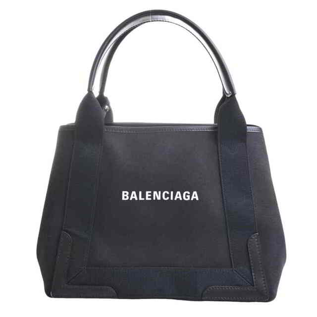 Balenciaga - 【中古】 Balenciaga バレンシアガ キャンバス ネイビーカバS トートバッグ ブラック by