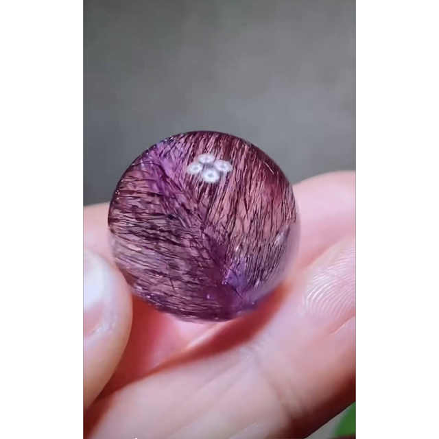 ⭐︎【高級】フラワー パープルルチル スーパーセブン 丸玉 16.9mm-