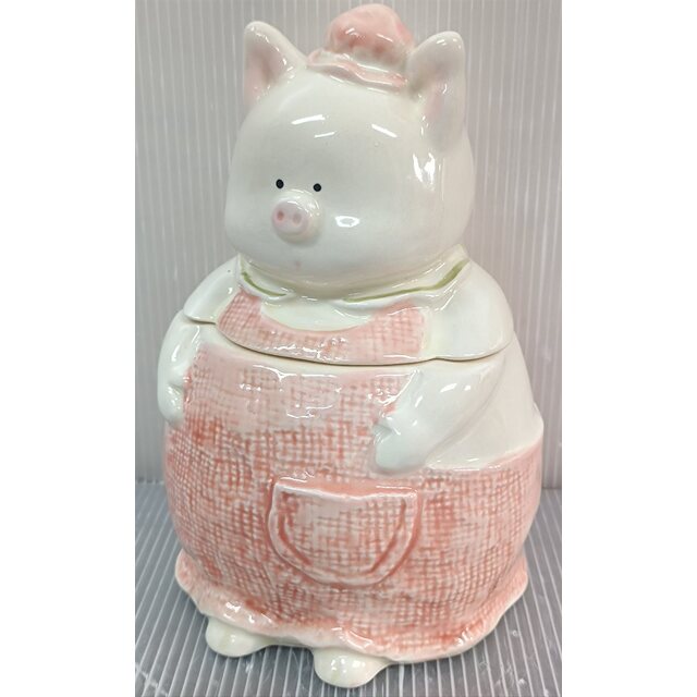 ヴィンテージ 加藤工芸 ハンドペイント陶器Piggies キャンディポット