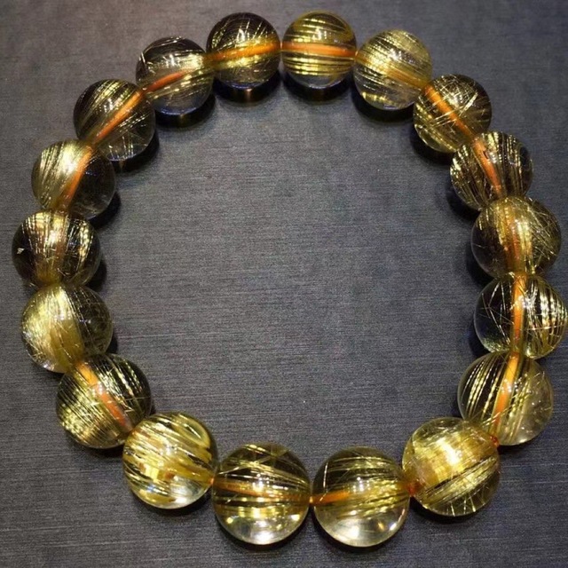 ⭐︎【天然】タイチンルチルクオーツ ブレスレット 11.5mm | www