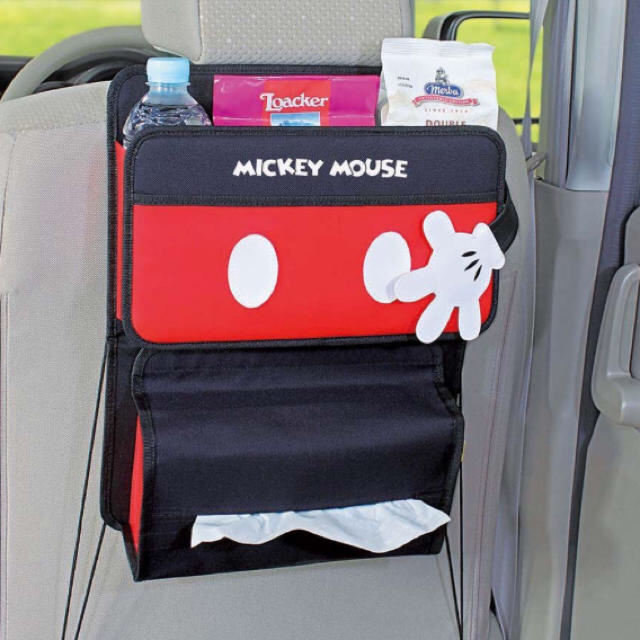 Disney(ディズニー)の車用収納ポケット ミッキーティッシュケース 自動車/バイクの自動車(車内アクセサリ)の商品写真