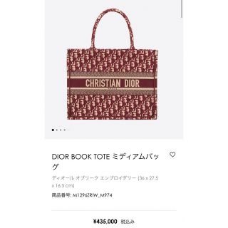 クリスチャンディオール(Christian Dior)のブックトート(トートバッグ)