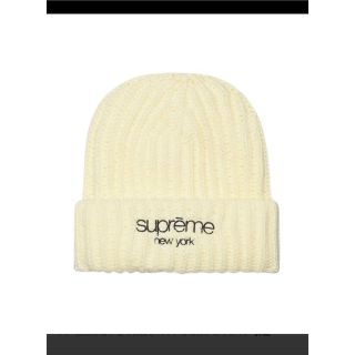 シュプリーム(Supreme)のSupreme Ribbed Beanie "Cream" シュプリーム (ニット帽/ビーニー)