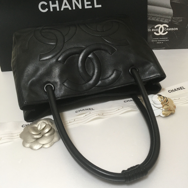 激レア　CHANEL　シャネル　マトラッセ　トート　ココマーク　レザー