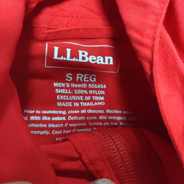 L.L.Bean(エルエルビーン)のL.L.Bean　アノラックパーカー　ナイロンジャケット　S　赤 メンズのジャケット/アウター(ナイロンジャケット)の商品写真