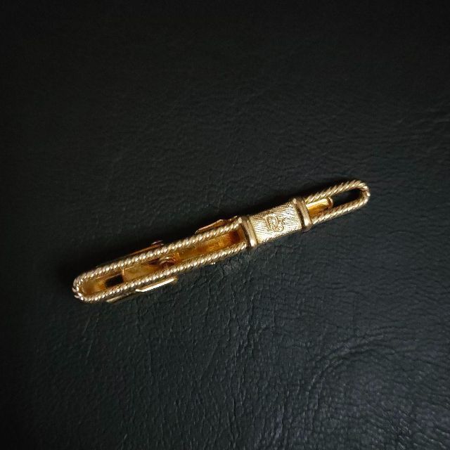 Dior ディオール カフス 縄状 ゴールド タイピンセット ロゴ