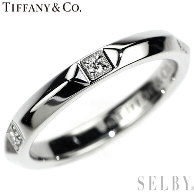 Tiffany & Co. - ティファニー Pt950 ダイヤモンド リング トゥルーバンド