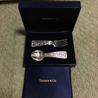 Tiffany ティファニー ベビースプーン\u0026フォーク（専用ケース付き）