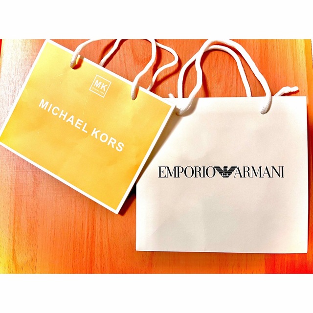 Emporio Armani(エンポリオアルマーニ)の✴︎マイケルコース × エンポリオアルマーニ✴︎♡ショッパー♡ 2枚セット★ レディースのバッグ(ショップ袋)の商品写真