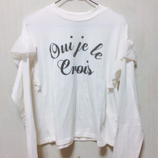 ダブルクローゼット(w closet)の肩フリルロンT(Tシャツ(長袖/七分))