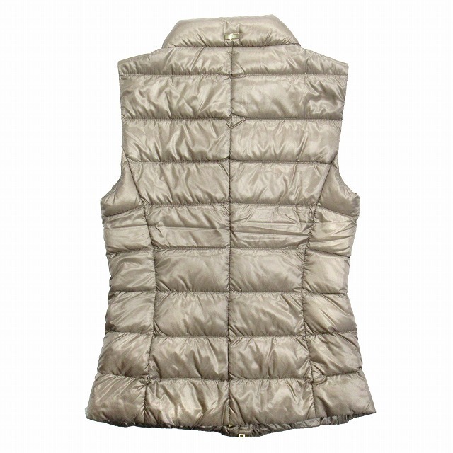 新品*ヘルノ リバーシブル ダウンベスト 半袖 ブルーグレー×シルバー