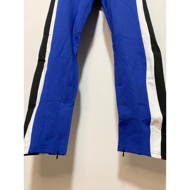 ジョガーパンツ　黒白ダブルライン　スキニースウェット　メンズ　レディース　青XL メンズのパンツ(その他)の商品写真
