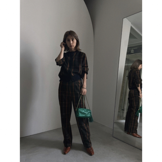 Ameri VINTAGE(アメリヴィンテージ)のAmeri CHEERFUL CHECK TOP & PANTS セットアップ レディースのレディース その他(セット/コーデ)の商品写真