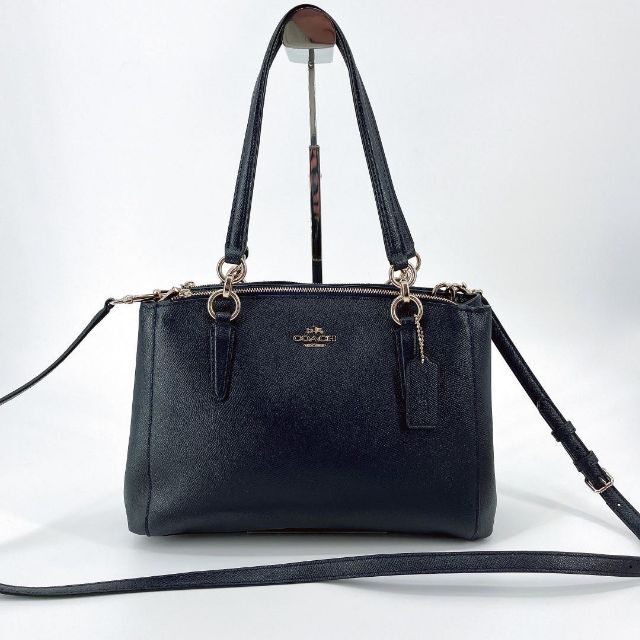 美品】coach コーチ 2way ショルダー ハンドバッグ レザー 黒 【即出荷