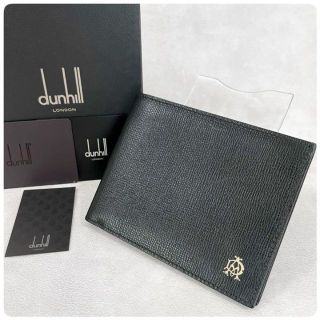 未使用✨箱付✨dunhill ダンヒル エンジンターン 二つ折り財布 札入れ 黒-