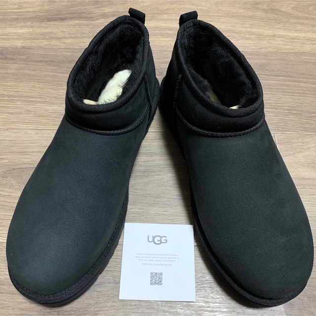 UGG アグ クラシックミニデコ　ムートンブーツ　ブラック　メンズ