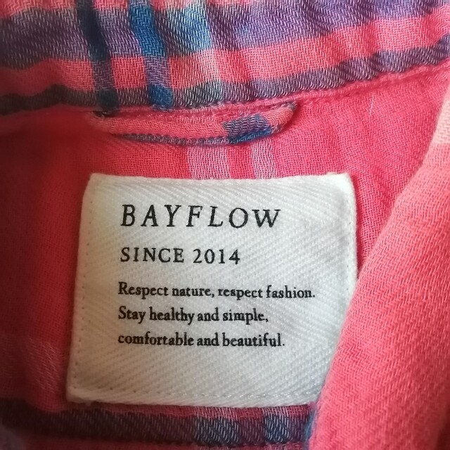 BAYFLOW(ベイフロー)のBAYFLOW★ガーゼチェックシャツ★USED★M メンズのトップス(シャツ)の商品写真